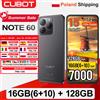 Cubot [Spedizione dalla Polonia] Cubot Note 60 Smartphone Android 15, 7.2'' 120Hz, 16GB (6+10GB) RAM, 128GB ROM, Fotocamera 48MP, Batteria 7000mAh