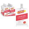 Dextro Energy Liquid Gel Pompelmo + Sodio - 18x60 ml (Conf. da 18) | High Carb Energy Gel per un rapido apporto di carboidrati + 240 mg di sodio