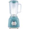 GALILEO Frullatore elettrico azzurro e avorio, brocca graduata in vetro 1,5 L, lame in acciaio inox, 2 velocità 500 W, Kooper