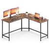 VASAGLE Scrivania per Computer a Forma di L, 140 x 140 x 76 cm, Scrivania ad Angolo, per Ufficio Studio, Marrone Vintage e Nero Inchiostro LWD73XV1