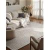 Elle Decoration Lyon - Tappeto di lana naturale e fatto a mano, design Skandi Loop, tappeto naturale melangiato con struttura perline, 160 x 230 cm
