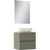 Baikal Duo, Legno Ceramica Vetro Melammina 16 mm, Verde Muschio, 60 cm