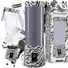 BlendyGo Frullatore portatile mini frullatore elettrico BlendyGo 3 usb ricaricabile tritatutto elettrico frullo piccolo blender smoothie maker trita ghiaccio e frutta congelata (Zebra)