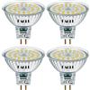 EACLL Lampadine LED GU5.3 bianco neutro, confezione da 4, 6,5 W MR16 equivalenti 60 W alogena, 4000 K, 580 lumen, non dimmerabile, illuminazione senza sfarfallio, fascio ampio 120 gradi, AC/DC 12 V