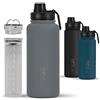 720°DGREE Borraccia termica 950ml "noLimit" + Infusore Frutta - Ermetica, adatta a bevande gassate - Tappo a vite - Ideale per bambini, scuola, ufficio, fitness e outdoor