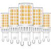 Eco.Luma Lampadine LED G9 2700K Bianco Caldo, 6W Alogena 50W 60W, Non Dimmerabile G9 LED Lampada, Senza Sfarfallio Angolo del Fascio 360° LED G9 Lampada, AC 220-240V, Confezione da 5