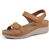 Ortho + Rest Ortho+rest Donna Sandali da Passeggio con Supporto All'arco Plantare Comode Sandali Ortopedici (38,Brown)