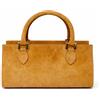 Generico Borsa a mano donna in camoscio con tracolla rimuovibile colore cuoio 29,5 x 8 x 14 cm Made in Italy