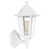 Eglo Olgiata-E - Lampada da parete per esterni, stile vintage, applique a lanterna, in plastica bianca e trasparente, attacco E27, IP44