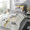 Bedding Bedlam - Set copripiumino per letto matrimoniale (200 x 200 cm), reversibile, a tema calcio, 1 pezzo, 100% poliestere (riciclato al 60%), 2 federe