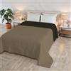 Italian Bed Linen Trapuntino Estivo GOLIA, Made in Italy, 100% poliestere - Copriletto Double Face Effetto WaterWashed - Coperta leggera con imbottitura 65 gr - Letto Matrimoniale 260x250 cm - NOCCIOLA/MARRONE