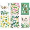 BLUGUL Gold Stamping A6 Divisori, 6 Fori, A6 Dividers, 10pcs Plant