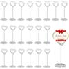 Cerioll Supporto Per Foto,Segnaposto Porta Carte da Tavolo,20 Pezzi Titolari di Carta Numero di Tabella,Portanumero da Tavolo,Memo Holder Clip,Cuore Segnaposto Mollette per Foto,Banchetti,Feste di Matrimonio