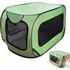 GOEDCH 92 x 52 x 52 cm. Gabbia pieghevole per cani: trasportino portatile per cani con struttura in acciaio, tessuto Oxford impermeabile con cerniera, trasportino per cani