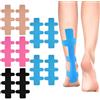 Laralily Fasce per tendine d'Achille, 10 pezzi, fascia per tendine d'Achille, impermeabile, elastico, adatto per la prevenzione di tensioni muscolari (nero)