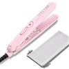 Melydo Mini Piastra per Capelli da Viaggio Portatile per Capelli Corti, Piastra Riscaldante in Ceramica, Voltaggio Universale, 210°C, Rose