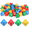 HO-SFSM 40 Pezzi Poliedrici Dadi 10 Facce, Facce Dadi da Gioco Colorati Dadi per DND Rpg Gioco e Matematica, con Borse di Velluto