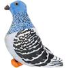 QWEPU Peluche di Piccione Simulazione Animale, Simpatico Giocattolo Morbido Bambole Animali Selvatici, Regalo di Compleanno Realistico (20CM, Blu)