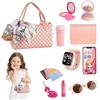 runpeak Borsetta per ragazze - Il mio primo set di borsa per bambini con accessori e trucco da gioco, contiene telefono, portafoglio e giocattoli da ruolo per bambini dai 3 anni in su, per bambine