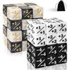 SLAKOZYT MTG Set di dadi per contatori a forma di cubo, Magic The Gathering Glitter Sparkle, dadi di fedeltà Starry Marble D6, compatibili con MTG, CCG, accessori per giochi di carte (48 bianco e nero)