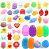 Jsdoin 36PCS Kit di caccia alle uova di Pasqua con Mochi Squish Toys Set，Jsdoin Mini Mochi Party Favors Kawaii Squishy Toys per la festa di Pasqua, caccia alle uova di Pasqua