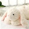 IFX24 Peluche a forma di coniglio ponderato, 52 cm, robusto e soffice, beige per bambini, simpatico cuscino da abbracciare per bambini (52,1 x 20,1 x 15 cm)