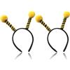 GOOMICK 2 pezzi Cerchietto per capelli con api per adulti,per bambini,con motivo a ape e ape per la testa, per festival, feste, costume cosplay