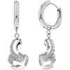 amor Scorpions by Amor Orecchini in acciaio inox, unisex, per uomo e donna, orecchini a cerchio, idea regalo, Normal, Acciaio inossidabile, Nessuna pietra preziosa