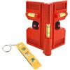 YFaith Misuratore di Livello a Colonna, Livella a Palo Magnetico Falegnameria, Portatile Livella Angolare per Pali, Angolo Regolabile, Rosso, con Mini Livello, per Edilizia, Carpenteria