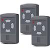 Puiseno 3 pezzi di ricambio per apriporta del garage, trasmettitore manuale 40,685 MHz, 4 canali, compatibile con HS2-40, HS4-40, HSE2-40, HSE4-40, HSM2-40, HSM4-40, tasto grigio