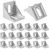 Sophisticate 24 Pezzi Serie 4040 Staffa angolare Profilo In Alluminio Profilo In Alluminio Connettore Set Profilo Angolare alluminio Adatto per Rinforzare Tavoli, Stampante 3D