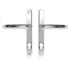 Schlosser Technik Maniglia per porta con meccanismo interno a molla, in PVC-U, distanza maniglia/serratura 92 mm, distanza tra centri di fissaggio delle viti 210 mm, con doppia smaltatura, set doppio