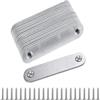 QINGZY 20 Pezzi Staffe Angolari Piatte, Staffe Piatte in Acciaio Inox con Viti, Piastre di Giunzione Forate, per Fissaggio e Riparazione di Mobili, Supporto Angolare Retto per Legno e Metallo (Set E)