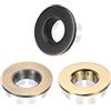 QUARKZMAN 3Pcs Set Anello Di Troppo Pieno Per Lavabo, Rifinitura Per Lavandino Bagno Cucina Copertura Rotonda In Ottone Per Foro Di Troppo Pieno (Tonalità Oro, Bronzo, Nero Spazzolato)
