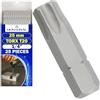 MONTERAL 25 Pezzi Inserti per Avvitatore Professionali Torx T20 x 25 mm - Torx Set con Gambo Esagonale 1/4 - Set Punte Avvitatore Realizzato in Acciaio Legato S2 - MONTERAL