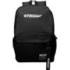 GT OMEGA Zaino da 19 litri con due portabottiglie, molte tasche, adatto per laptop fino a 16 pollici, organizza i tuoi oggetti essenziali con stile, Nero , Taglia unica