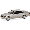Herpa modellino Mercedes-Benz 600 SEL V12 con cerchi Brabus, argento fumo metallizzato, miniatura in scala 1:87, pezzo da collezione, Made in Germany, modello in plastica