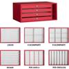 Bordogna Modulo interno a 4 cassetti con vano per cassaforte Brixia UNO Size 8 Art.82.CS.00.350