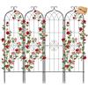 VEVOR Traliccio da Giardinaggio 152x40,5 cm, Set da 4 Grigliati a Incastro per Fiori e Rose con Finitura Verniciata a Polvere e Design Decorativo, Graticci di Sostegno per Rampicanti, Ortaggi, Rose
