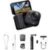 Insta360 GO Ultra Pack Famiglia Nero Notte- action cam mini 4K a mani libere, indossabile, superba in bassa luce, montala ovunque, stabilizzazione FlowState, 200 min di carica, impermeabile 10m