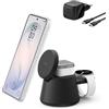 Belkin UltraCharge Caricatore Wireless Magnetico 3 in 1 Qi2.2 25W con Porta USBC, Stazione di Ricarica per Samsung Galaxy S26, Galaxy Watch, Pixel 10, Pixel Watch, Apple Watch, con Alimentatore 45W