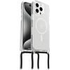 OtterBox Cover React Necklace con MagSafe per iPhone 15 Pro Max, resistente a shock con cordino a collana, adattabile e intercambiabile, testata a norme MIL STD 810G, Stardust, Senza Retail Package