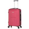 FLYMAX Valigie a 4 ruote grandi, medie e cabine, super leggere, con guscio rigido, trolley da viaggio in ABS, Rosso vinaccia, 45x36x20 Carry on, Valigia
