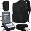 flintronic Borse da Cabina, 45x30x26Zaino da Viaggio, Aereo Bagaglio a Mano Impermeabile Antifurto, Espandibile 39L Zaino per Ryanair, Zaino Aereo Unisex Con Porta di Ricarica USB