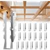 VEVOR 50 Pezzi di Ganci per Travi, Dimensioni Interne 40 x 38 x 199 mm, Gancio Soffitto Antiuragano con Rivestimento Antiruggine, Staffe di Fissaggio per Travi del Pavimento e del Soffitto