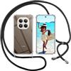 ISOI Cover con Cordino per Xiaomi Redmi Note 15 Pro Plus 5G, Custodia Trasparente con Collana Tracolla Laccio Collo Ultra Sottile Morbido TPU Silicone Antiurto AntiGraffio Case, Nero