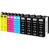 Veson T1306 Multipack Cartucce d'inchiostro compatibili con Epson T1301 T1302 T1303 T1304 per Epson WF 3520 Stylus Office BX925FWD BX635FWD BX935FWD B42WD SX525WD WF-3540 WF-7525 (confezione da 10)