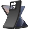 YESARMOR Nero Cover Silicone Morbido Custodia - per Motorola Edge 60/60 Fusion, Anti Ingiallimento, Silicone morbido TPU, Custodia dal Assorbimento degli Urti