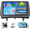 Roinvou 4+64G Android 15 Autoradio per Renault Clio 3 2008-2014 CarPlay Android Auto, 9 Pollici IPS Touch Screen WI-FI GPS Bluetooth 32EQ FM/RDS SWC Telecamera Posteriore
