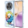 YUXING Trasparente Cover per Realme 14 Pro 5G - Custodia Protettiva Sottile in TPU Morbido Antiurto con Carino Motivo Disegno Cool (Sheep)